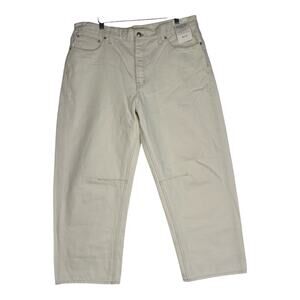 NWT Madewell The Darted Barrel-Leg Jeans Womens Size 31 Cream Relaxed